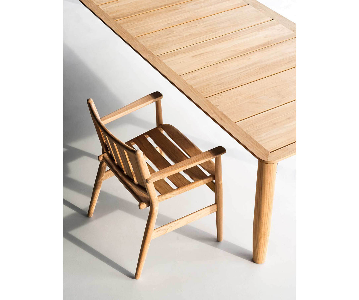 Modern Teak Levante 030 Outdoor  Dining Table by Roda | Casa Design Group