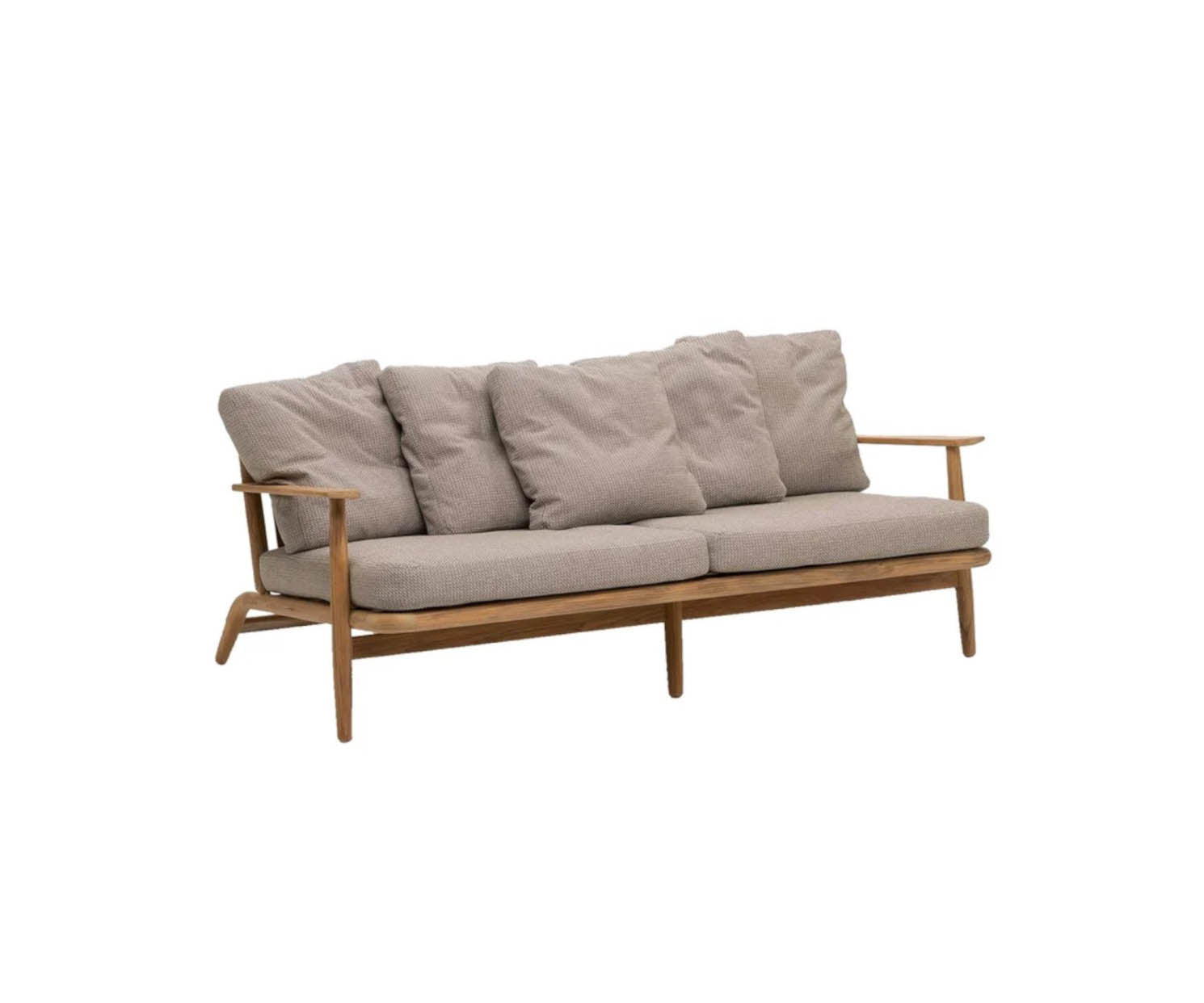 Elegant Teak Levante 102 Outdoor Sofa by Roda | Perfect for Patios and Gardens | Casa Design Group