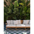 Teak Frame Levante 103 Outdoor Sofa by Roda | Casa Design Group