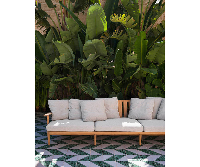Teak Frame Levante 103 Outdoor Sofa by Roda | Casa Design Group