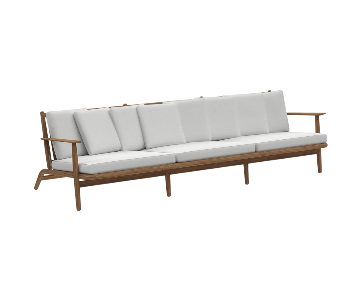 Teak Frame Levante 103 Outdoor Sofa by Roda | Casa Design Group