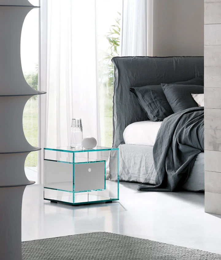 Liber Glass Nightstand by Luca Papini for Tonelli Design | Casa Design Group