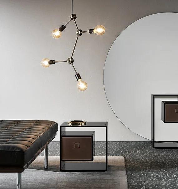 Liber Glass Nightstand by Luca Papini for Tonelli Design | Casa Design Group