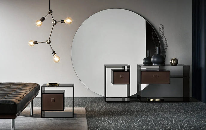 Liber Glass Nightstand by Luca Papini for Tonelli Design | Casa Design Group