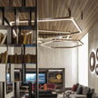 High End Light Ring Horizontal Polygonal Suspension by Henge Casa Design Group
