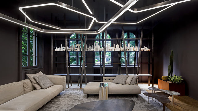 High End Light Ring Horizontal Polygonal Suspension by Henge Casa Design Group