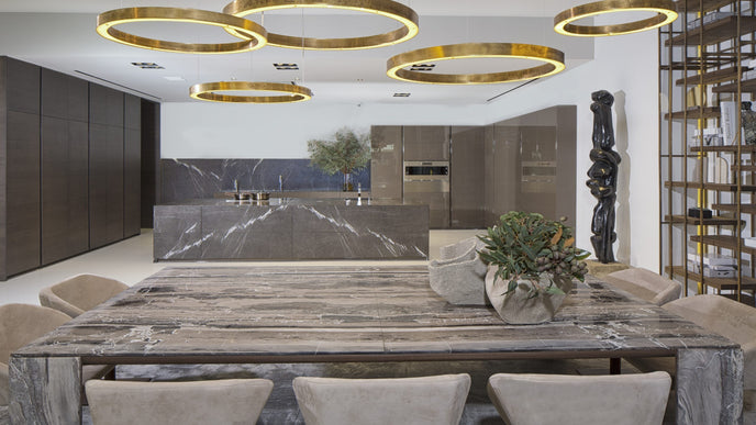 High End Light Ring Horizontal Suspension by Henge Casa Design Group
