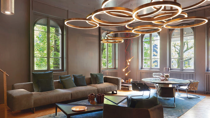 High End Light Ring Horizontal Suspension by Henge Casa Design Group