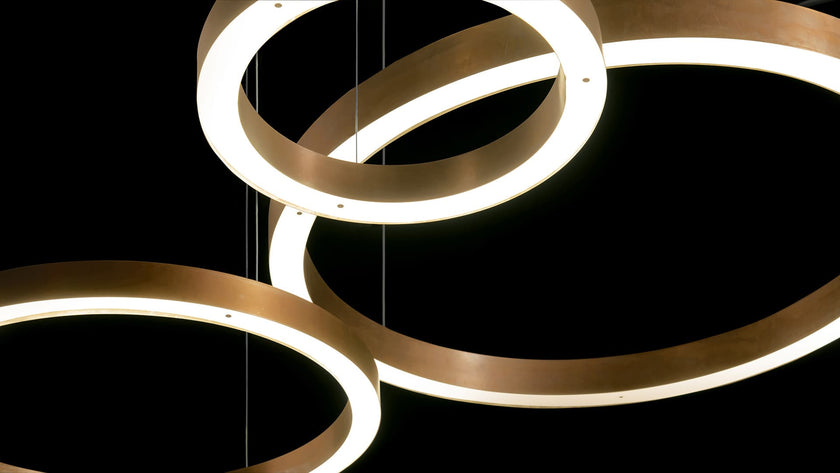 High End Light Ring Horizontal Suspension by Henge Casa Design Group