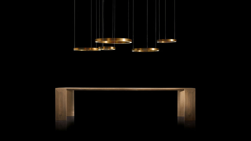 High End Light Ring Horizontal Suspension by Henge Casa Design Group