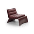 Linda Lounge Chair by Frigerio in curved wood with upholstered seat