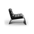 Linda Lounge Chair by Frigerio in curved wood with upholstered seat