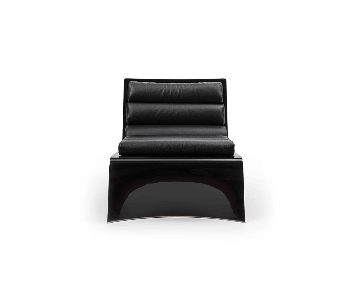 Linda Lounge Chair by Frigerio in curved wood with upholstered seat