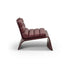 Linda Lounge Chair by Frigerio in curved wood with upholstered seat