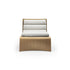 Linda Lounge Chair by Frigerio in curved wood with upholstered seat