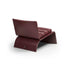 Linda Lounge Chair by Frigerio in curved wood with upholstered seat