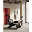 Linda Lounge Chair by Frigerio in curved wood with upholstered seat