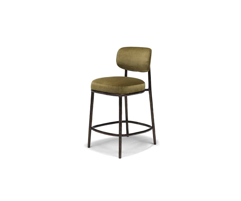 Linteloo Gentle Bar Chair by Sebastian Herkner with a cast aluminum frame and upholstered seat | Casa Design Group