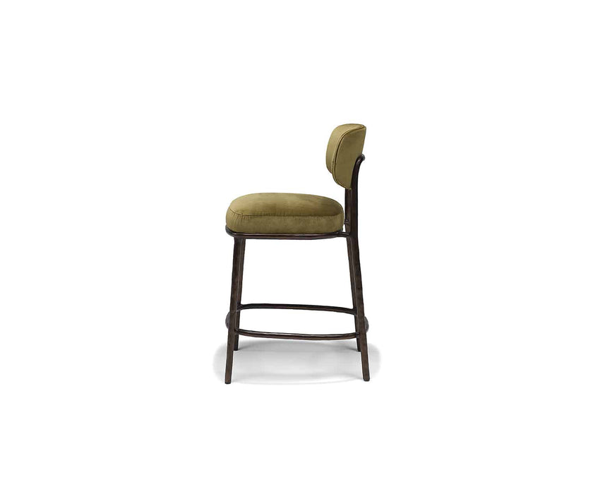 Linteloo Gentle Bar Chair by Sebastian Herkner with a cast aluminum frame and upholstered seat | Casa Design Group