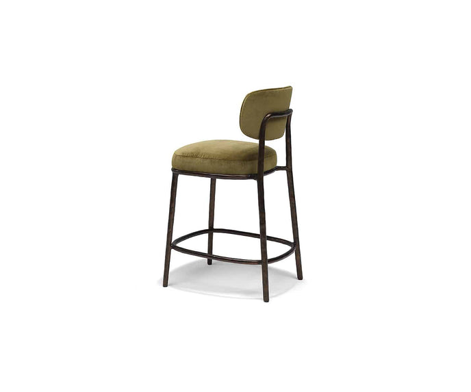 Linteloo Gentle Bar Chair by Sebastian Herkner with a cast aluminum frame and upholstered seat | Casa Design Group