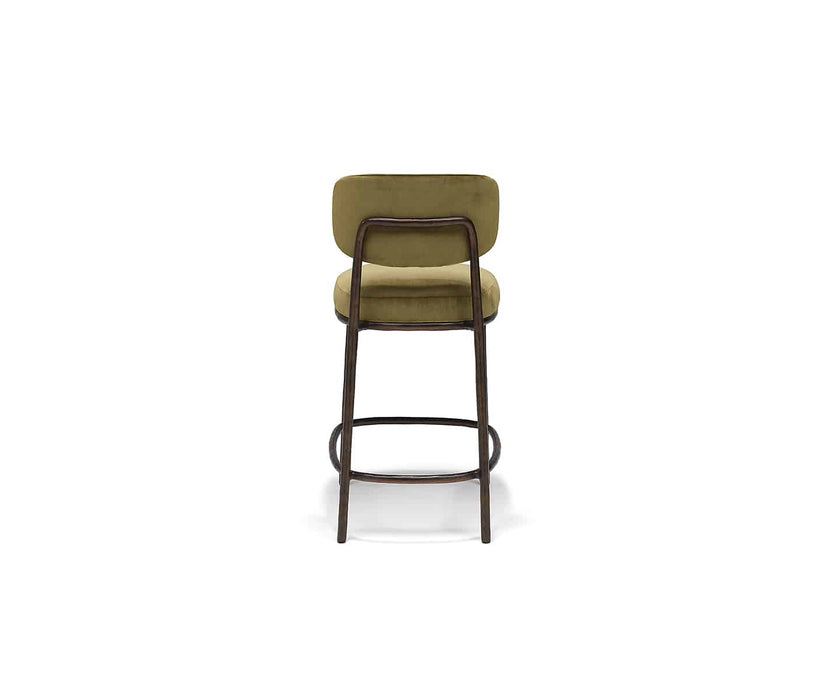 Linteloo Gentle Bar Chair by Sebastian Herkner with a cast aluminum frame and upholstered seat | Casa Design Group