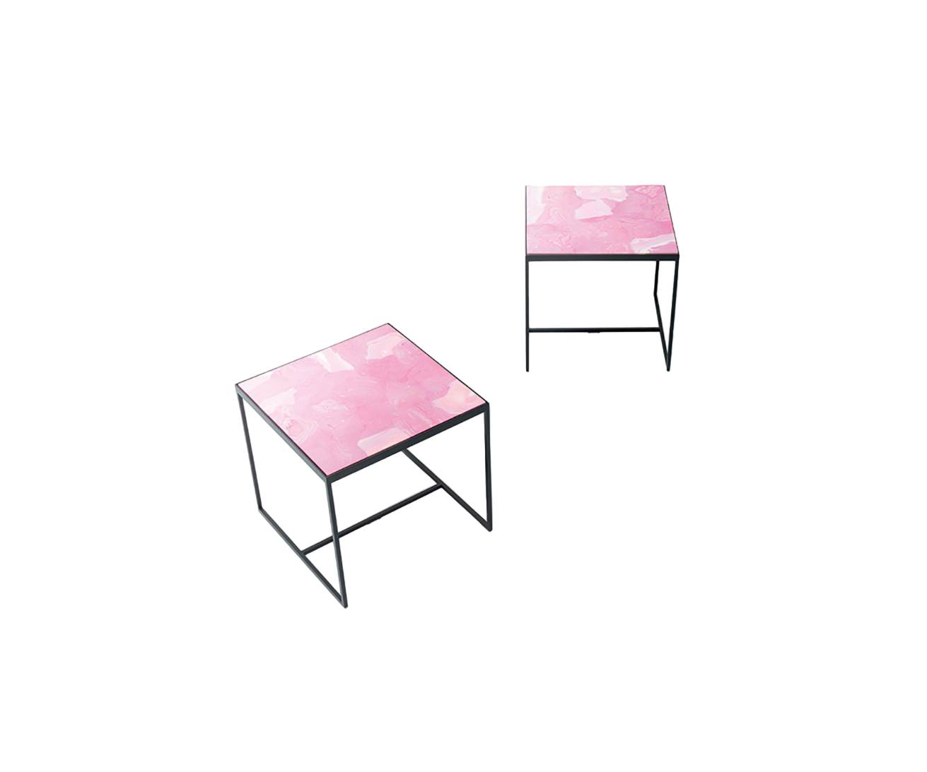 Stylish Lio Outdoor Side Table by Paola Lenti with Hand-Decorated Stoneware Tops Casa Design Group