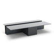 Grek Coffee Table by Living Divani featuring a sculptural design with an integrated magazine holder.