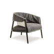 Frigerio Liza armchair with solid ashwood frame and upholstered leather or fabric seat, available at Casa Design Group.