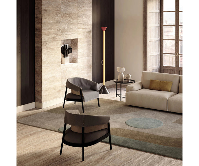 Frigerio Liza armchair with solid ashwood frame and upholstered leather or fabric seat, available at Casa Design Group.