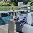 Loman Outdoor C Table in Light Brown Painted Steel by Ditre Italia | Casa Design Group