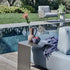 Loman Outdoor C Table in Light Brown Painted Steel by Ditre Italia | Casa Design Group