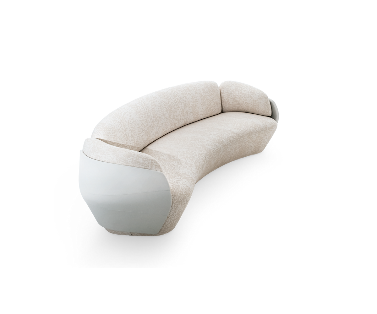 Lorelei Sofa by Giorgetti with sculptural leather upholstery and automotive-inspired contemporary design | Casa Design Group