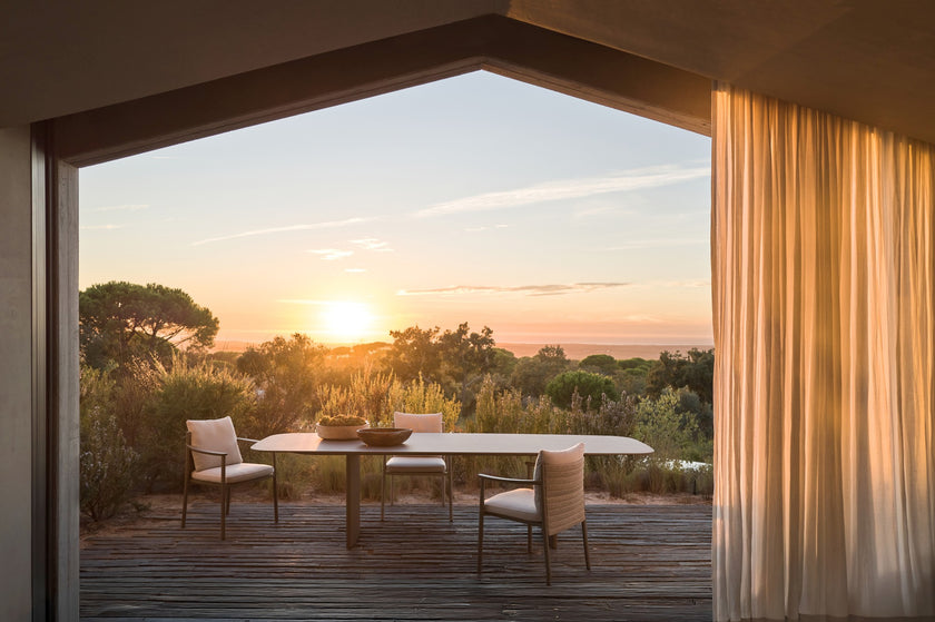 Lucca elegant woven dining chair by Studio Segers for Tribù | Casa Design Group