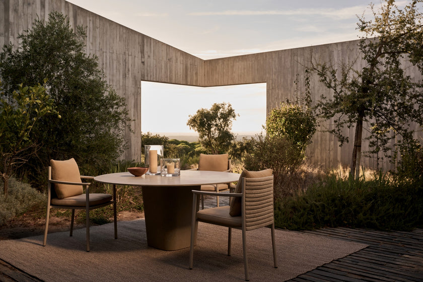 Lucca elegant woven dining chair by Studio Segers for Tribù | Casa Design Group