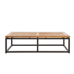 Modern Outdoor Lui Coffee Table with Fine Sanded Teak Top and Anthracite Frame Casa Design Group