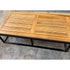 Modern Outdoor Lui Coffee Table with Fine Sanded Teak Top and Anthracite Frame Casa Design Group