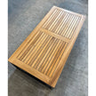 Modern Outdoor Lui Coffee Table with Fine Sanded Teak Top and Anthracite Frame Casa Design Group