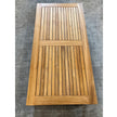 Modern Outdoor Lui Coffee Table with Fine Sanded Teak Top and Anthracite Frame Casa Design Group