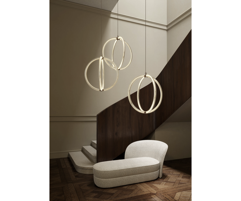 Modern Moooi Luminora Light with Diamond Optical Pattern Casa Design Group