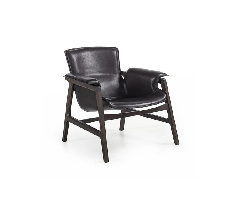 Luxury Arianna armchair by Frigerio with a solid ashwood frame and premium fabric or leather upholstery at Casa Design Group.