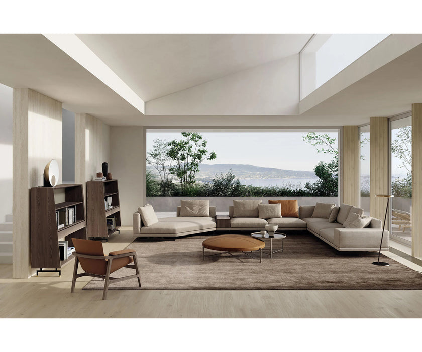Luxury Arianna armchair by Frigerio with a solid ashwood frame and premium fabric or leather upholstery at Casa Design Group.