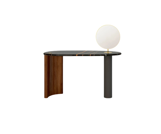 Lymph Beauty sculptural vanity with brass mirror by Gino Carollo for Naturedesign | Casa Design Group