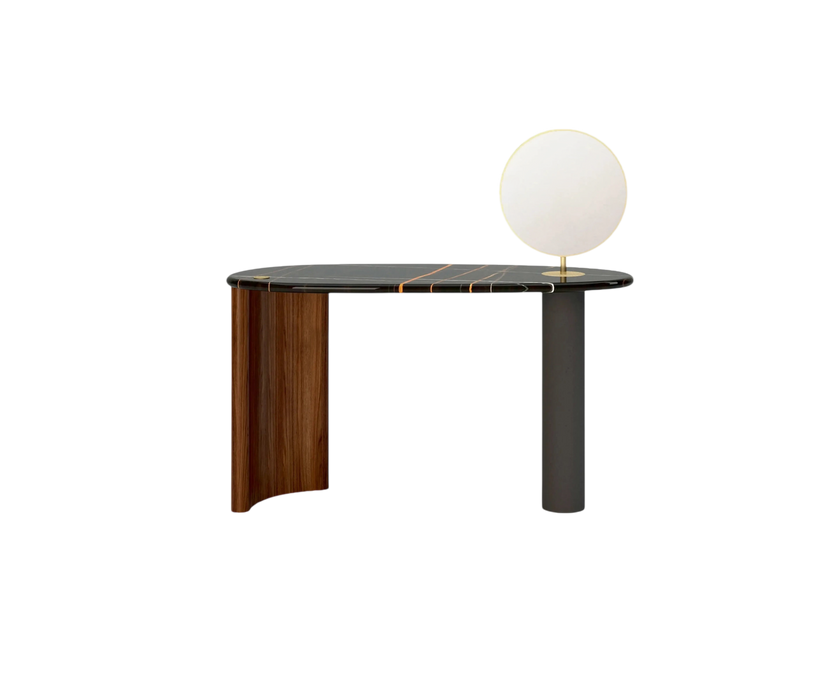Lymph Beauty sculptural vanity with brass mirror by Gino Carollo for Naturedesign | Casa Design Group