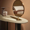 Lymph Beauty sculptural vanity with brass mirror by Gino Carollo for Naturedesign | Casa Design Group