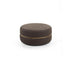 Macaron modern wood pouf by Riva 1920 with upholstered fabric or leather seat and solid wood frame | Casa Design Group