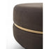 Macaron modern wood pouf by Riva 1920 with upholstered fabric or leather seat and solid wood frame | Casa Design Group