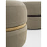 Macaron modern wood pouf by Riva 1920 with upholstered fabric or leather seat and solid wood frame | Casa Design Group