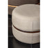 Macaron modern wood pouf by Riva 1920 with upholstered fabric or leather seat and solid wood frame | Casa Design Group