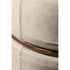 Macaron modern wood pouf by Riva 1920 with upholstered fabric or leather seat and solid wood frame | Casa Design Group