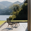 Maia Teak Marengo Relax Chair by Kettal featuring Marengo braided rope, teak legs, and a fog laminate seat cushion, luxury outdoor lounge chair for patios and terraces | Casa Design Group